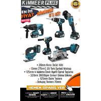 Kimmer Plus 6 Lı MAX Plus Set Somun Sıkma + Hilti + Matkap + Taşlama + Daire Testeresi + Dekupaj 